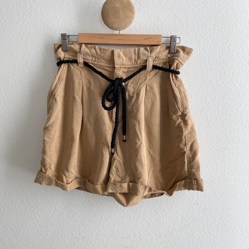 NWT Topshop Rope Belt Cotton Shorts New
